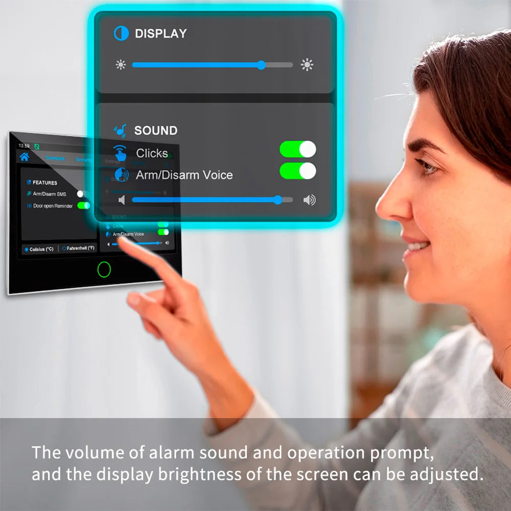 Sistema di Allarme Domestico KERUI con Schermo Touch da 7 Pollici, WiFi+4G, Compatibile con Tuya Smart, Protezione di Sicurezza FSK/ASK, Sensore PIR 433MHZ