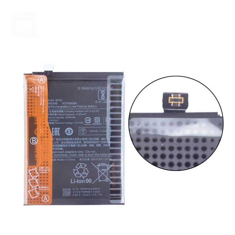 Batteria originale al 100% BP42 da 4250 mAh per Xiaomi Mi 11 Lite, batteria di ricambio di alta qualità per telefono + strumenti