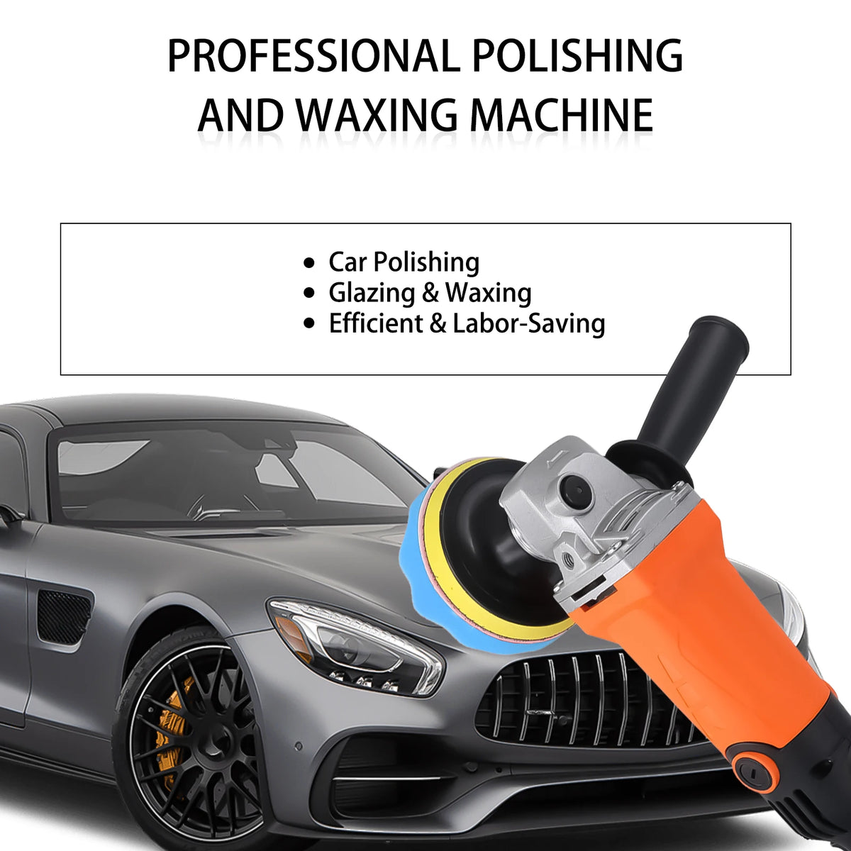 Lucidatrice Rotativa Podofo 1200W per Auto, Macchina Elettrica per Lucidatura e Ceratura con Velocità Regolabile, Strumento per Lucidatura Auto e Barche con 14 Ruote in Spugna