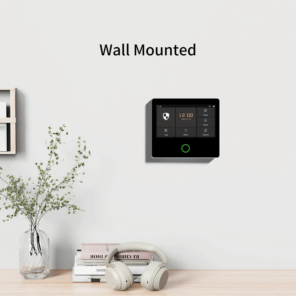 Staniot WiFi SecPanel 5 sistema di allarme domestico Wireless Tuya Smart 4.3 "Kit di sicurezza Touch Screen sirena integrata APP telecomando,Batteria integrata da 1500 mAh, supporto per Alexa