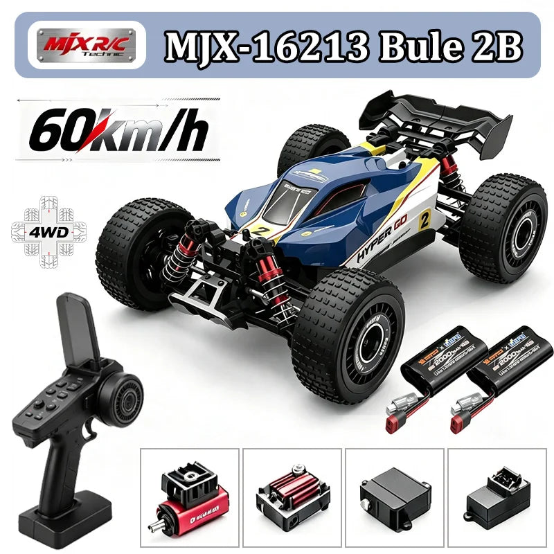 Auto RC MJX Hyper Go 1/16 4WD 16212 16213 16218, Auto da Corsa RC Brushless 60KM/H, Auto Telecomandate 2.4G, Camion Fuoristrada Giocattolo