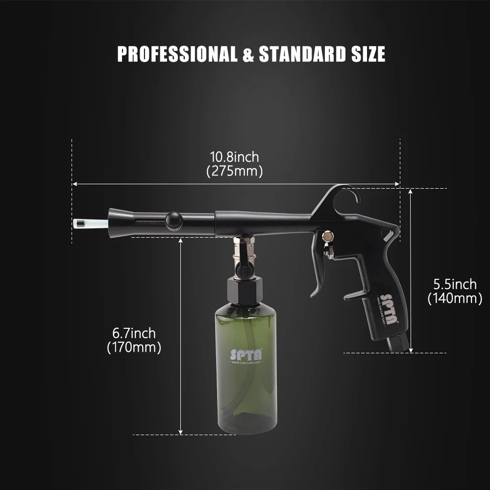 Pistola per la pulizia degli interni dell'auto SPTA Spray per rivestimento ad aria compressa con strumento multifunzione per bottiglie per i dettagli automatici