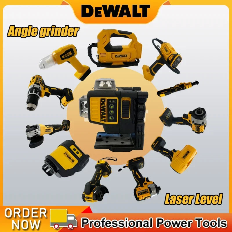 DEWALT Smerigliatrice Angolare a Batteria Brushless, Taglierina, Avvitatore Elettrico, Pompa ad Aria Elettrica, Aspirapolvere, Sega Alternativa, Utensili Elettrici Multifunzione