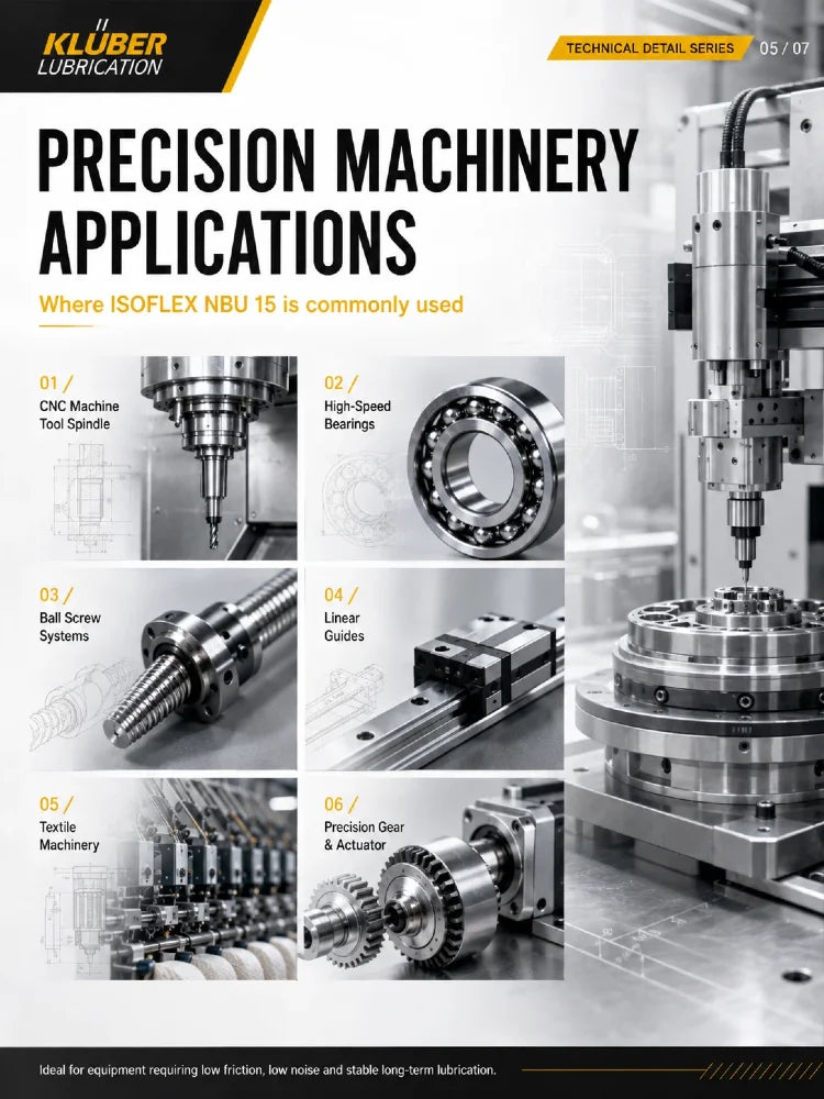 Grasso Originale Kluber ISOFLEX NBU 15 per Cuscinetti ad Alta Velocità, Lubrificante per Viti a Sfera di Macchine CNC