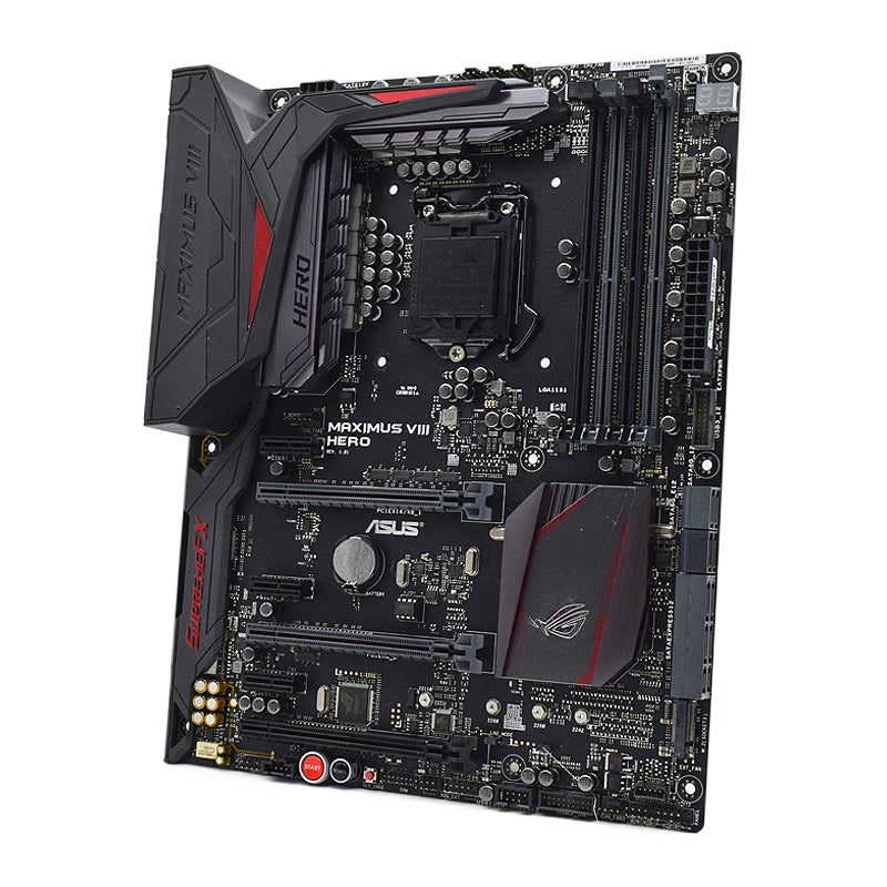 Scheda madre ASUS MAXIMUS VIII HERO, compatibile con CPU I7 6700K, 7700K, 7700, I5 6500, 7600, I3 6300, 6100, 4×DDR4 3733MHz, M.2, Z170.