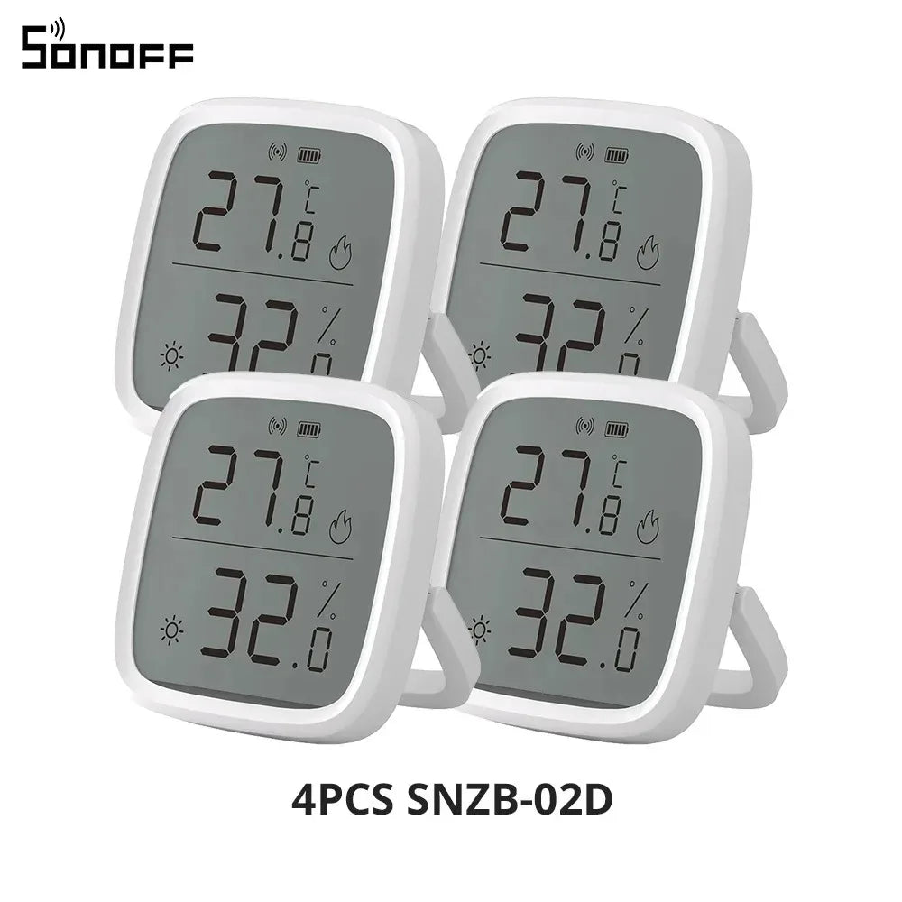 SONOFF SNZB 02D Zigbee Sensore di Umidità di Temperatura SNZB-02D con Schermo LCD per EWeLink SONOFF ZigBee Bridge Alexa Alice