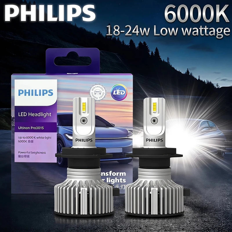 Philips LED H1 H3 H4 H7 H11 Ultinon Pro3101 12V/24V 6000K Bianco brillante HB3 9005 HB4 9006 HIR2 9012 Auto Faro Lampade a LED