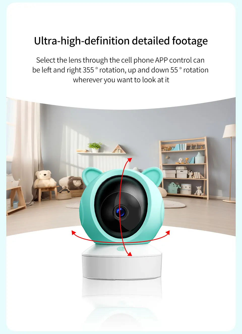 Danmini 2.4G 5 pollici Baby Monitor Tuya App Telecomando 1080P Videocamera Video Citofono bidirezionale Rilevazione movimento Monitor wireless