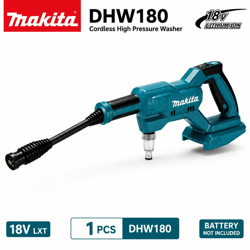 Idropulitrice Portatile a Batteria Makita DHW180 18V per Auto, Moto, Giardino e Patio - Compatibile con Batterie Makita 18V - Disponibilità EU