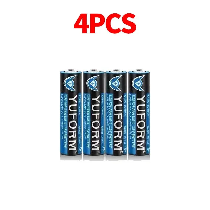 Batterie AAA al carbonio zinco 1,5 V 4-60 pezzi, resistenti ed economiche per telecomando, orologio, giocattoli, torcia elettrica, rasoio