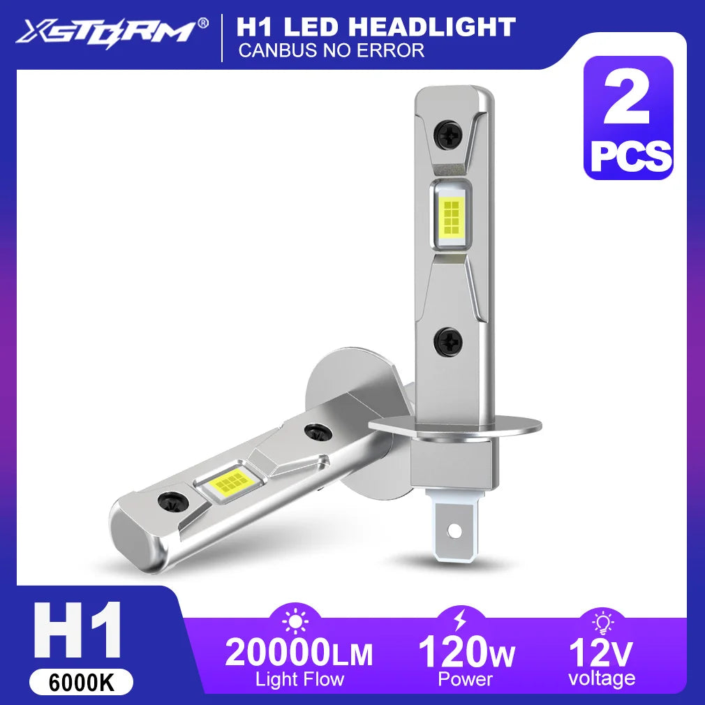 Fari a LED XSTORM H1 Canbus 120W 20000LM Lampadine a LED H1 per fendinebbia 6000K Fari per auto Lampada a diodi per fendinebbia 12V Lampade bianche