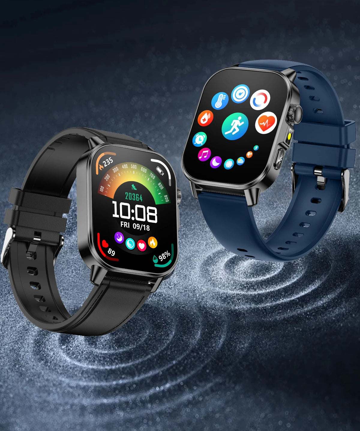 Nuovo Smartwatch per Uomo con Diagnosi ECG Accurata, Misurazione di Pressione Sanguigna, Ossigeno nel Sangue, Grasso nel Sangue, Acido Urico, Temperatura, Chiamate Bluetooth