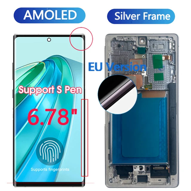 NUOVO Display AMOLED Per Samsung Galaxy S25 Ultra 5G Display LCD Touch Screen Digitizer Assembly Per Samsung S25 Ultra Display