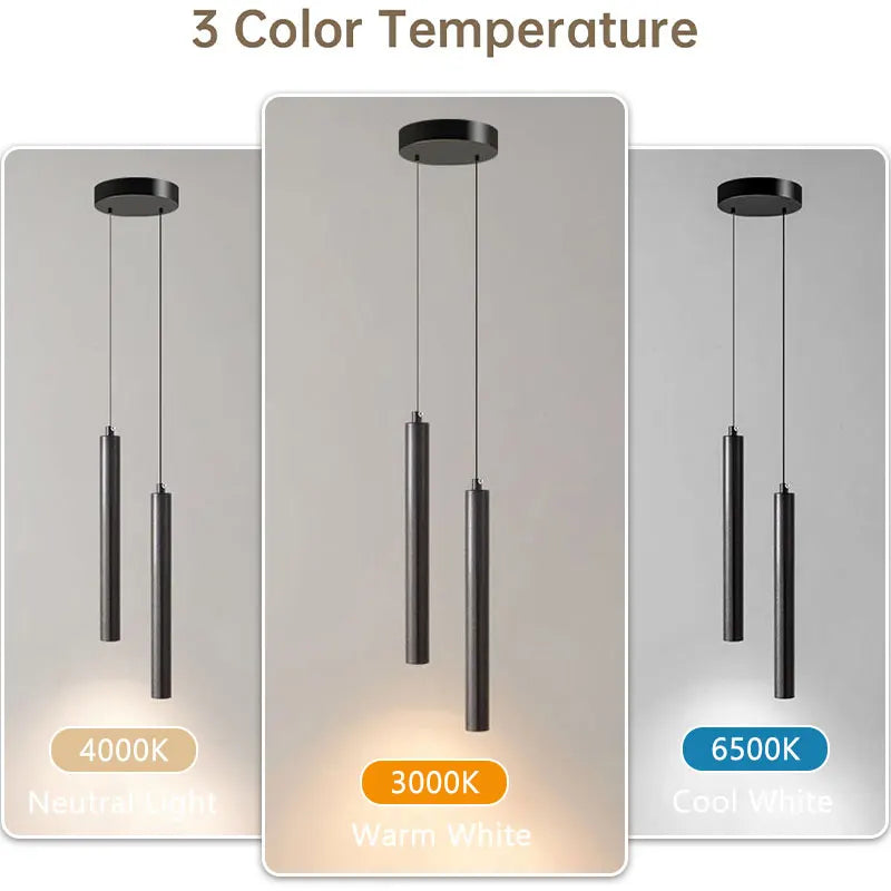 Lampade a Sospensione LED Moderne, Illuminazione per Isola Cucina, Luci Regolabili in Altezza, Lampadari per Camera da Letto e Soggiorno