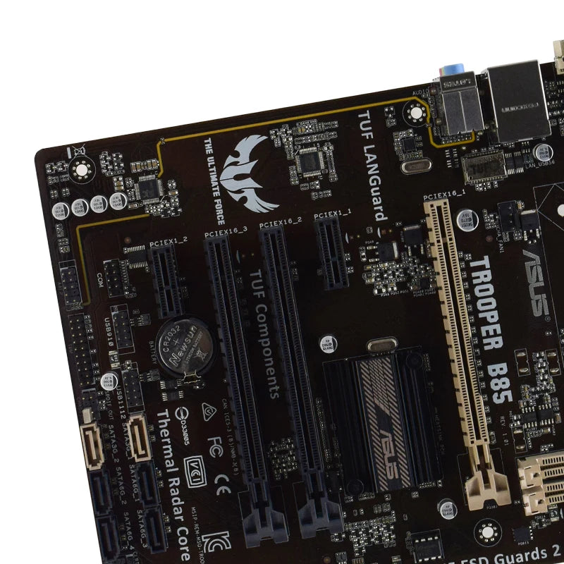 Scheda madre ASUS TROOPER B85, compatibile con CPU I3-4130, I3-4360, I5-4670, I7-4771, 2 slot DDR3, 16 GB, PCI-E 3.0, formato ATX, scheda madre B85.