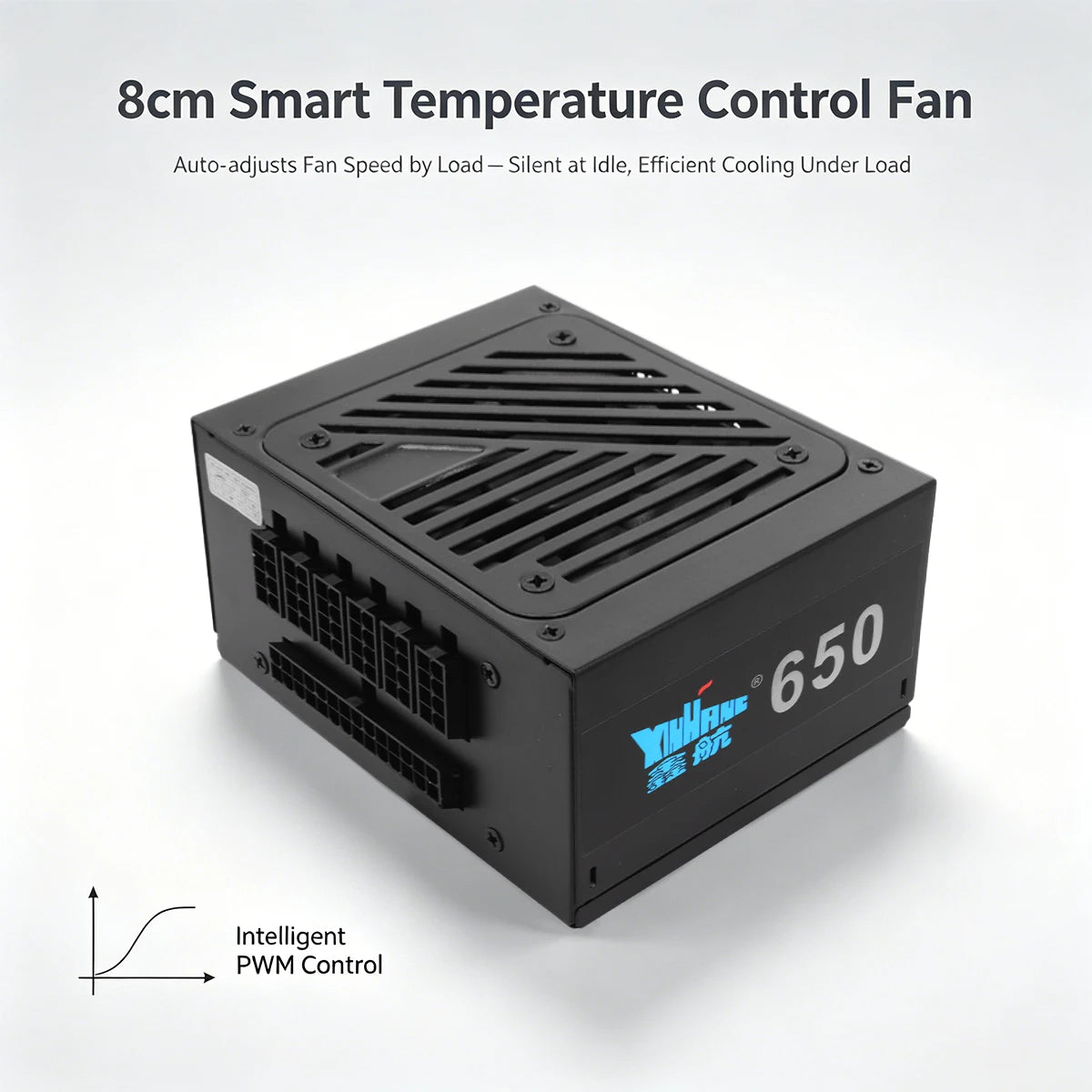 Alimentatore Max 650W SFX Mini ITX Completamente Modulare per Computer 110V~240V 8CM Controllo Intelligente della Temperatura Ventola Silenziosa