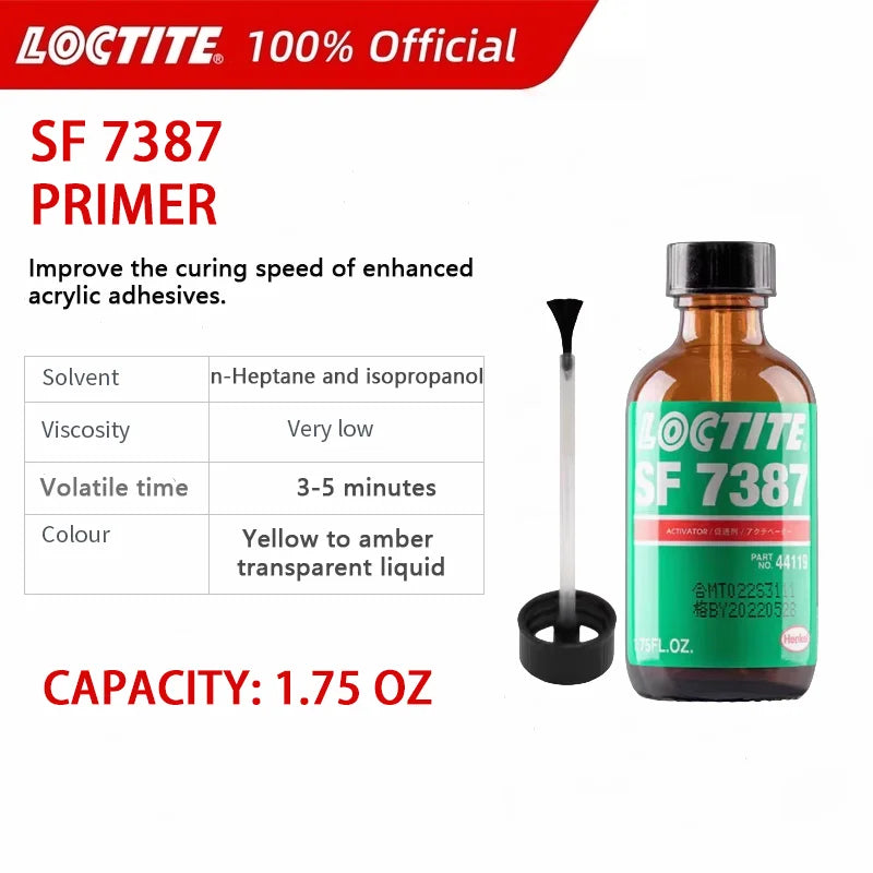 Attivatore adesivo Loctite SF 7387 originale al 100% per adesivo acrilico bottiglia da 1,75 once