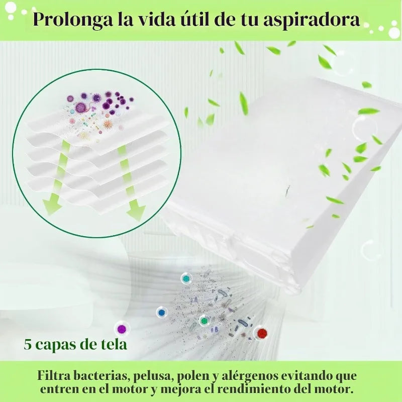 2 filtri per motore, 12 sacchetti per la polvere, 2 filtri per aspirapolvere Vorwerk Folletto VK135 VK136, accessori di ricambio per la pulizia.