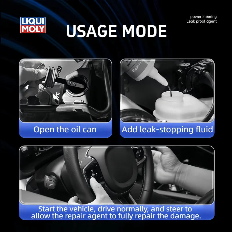 LIQUI MOLY 1099 Power Steering Stop Leak – Silenzia i rumori, ferma la perdita di olio, ripristina gli sigilli, concentrato 35ML