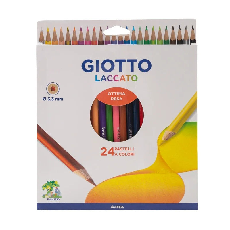 24 pezzi/scatola matite colorate in legno Kawaii bambini disegni matita rotonda d'arte non tossica per materiale scolastico per studenti