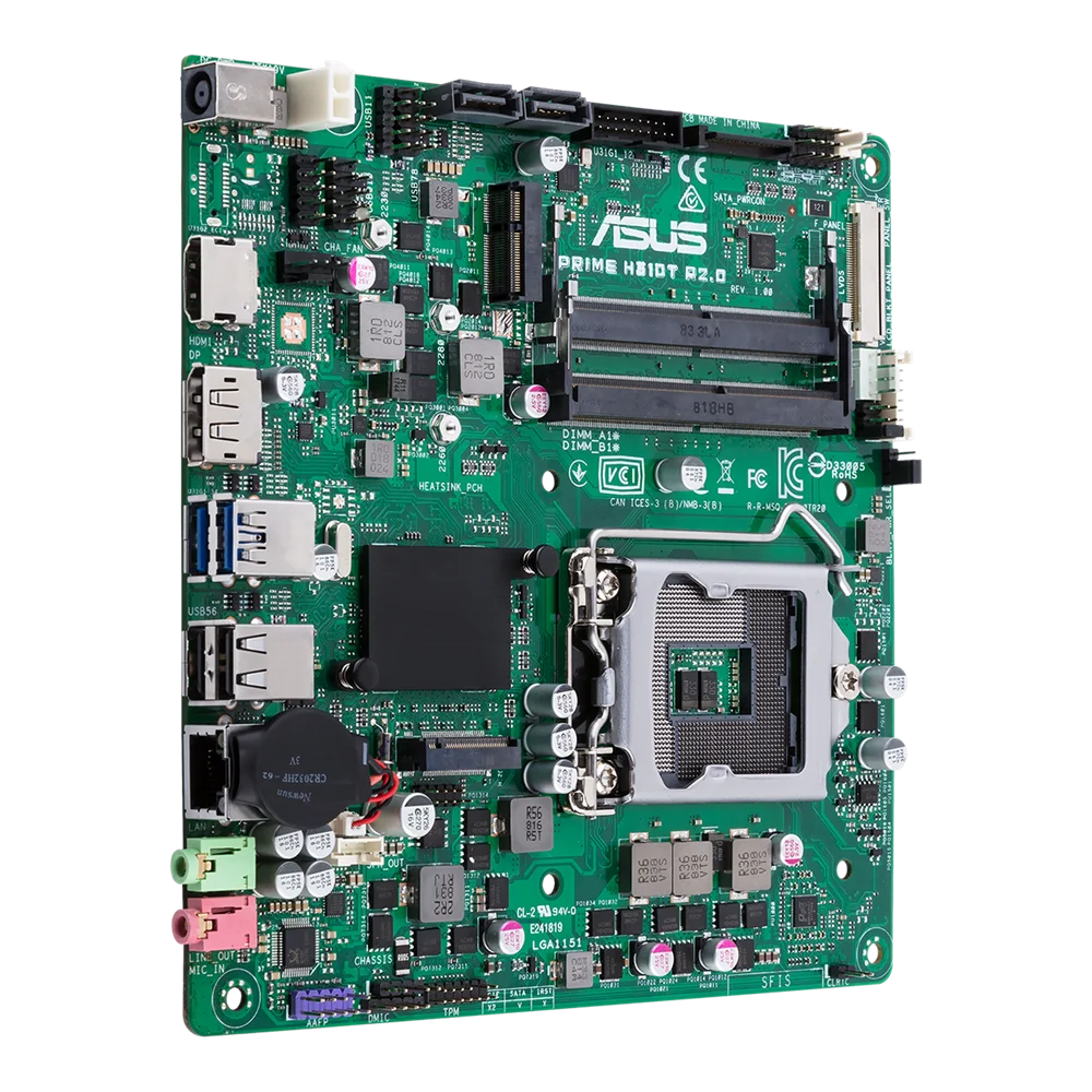 Scheda Madre Mini ITX Asus PRIME H310T R2.0 Intel H310 M.2 LGA1151 DDR4 32GB Supporto CPU 9300 9500 8500 8100 9700