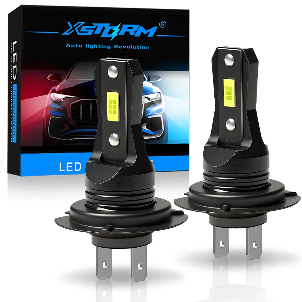 Fari LED XSTORM H4 Canbus, Lampadine LED H7 per Fendinebbia, 100W 30000LM, Lampadine LED 9005 H11 per Auto, Lampade a Diodi Turbo 12V