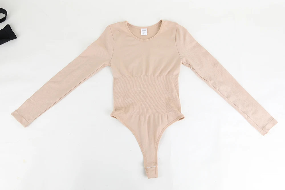 Body a maniche lunghe Perizoma Shapewear Donna New Slim Tummy Control Intimo Pancia Sottoseno Corsetto Abbigliamento femminile Autunno