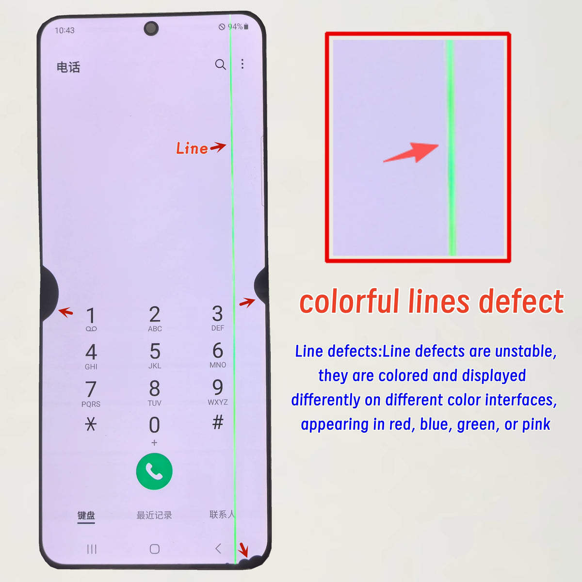 Display LCD Super AMOLED da 6.7'' 100% Testato per Samsung Z Flip 4 SM-F7210 F721 F721W F721U, Schermo Touch Sostitutivo Con Difetti