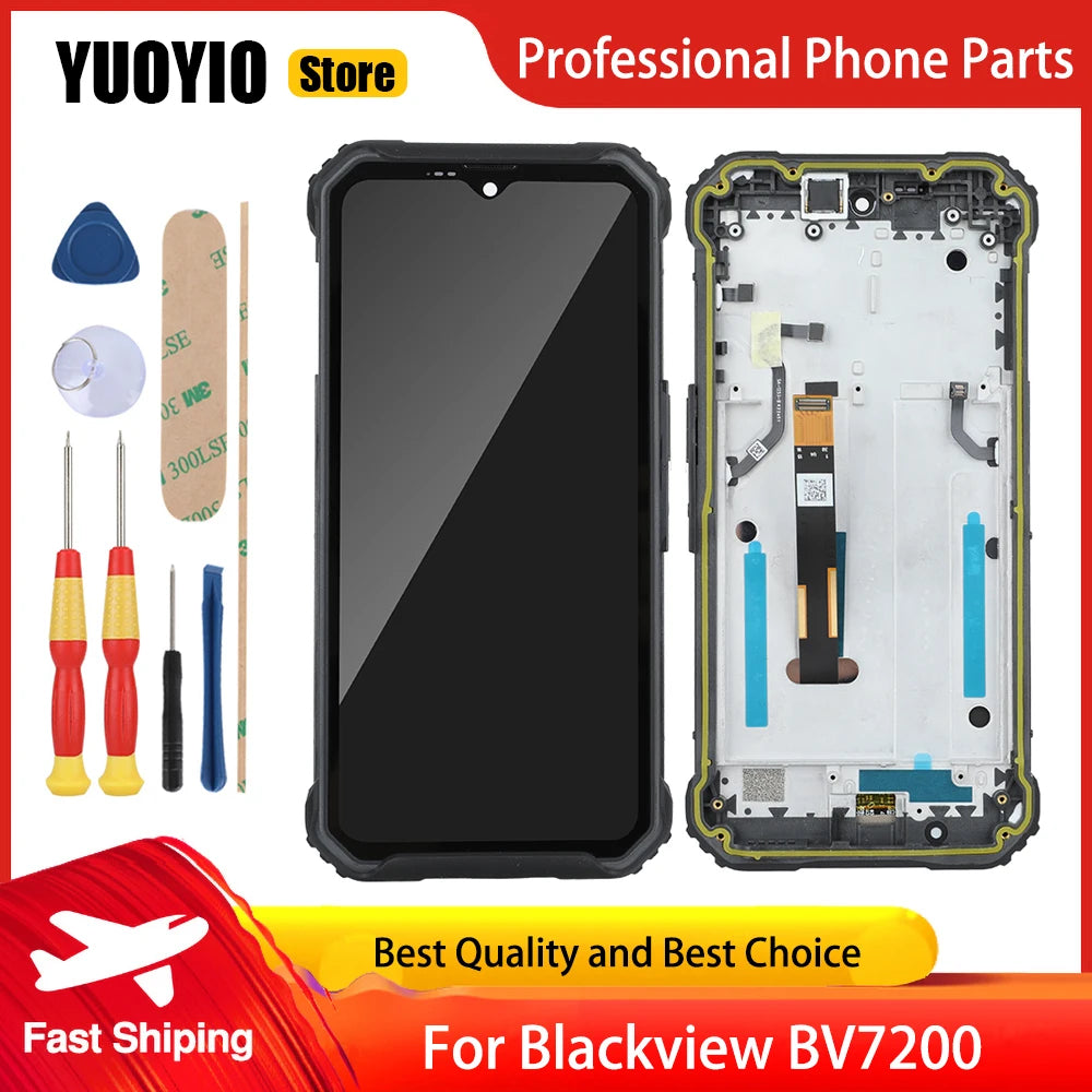 Display LCD Originale Blackview BV7200 e Assemblaggio Digitalizzatore Touch Screen per Sostituzione Display LCD + Strumenti