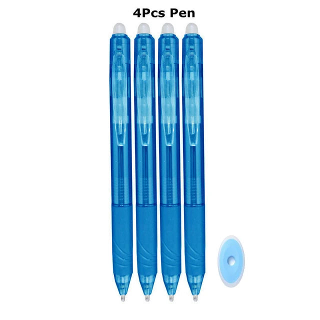 0.7mm Penna Cancellabile Magica Presse Penna Gel Set 8 Colori Cancellabile Asta di Ricarica Inchiostro Gel Cancelleria Penne Retrattili Maniglia Lavabile Asta