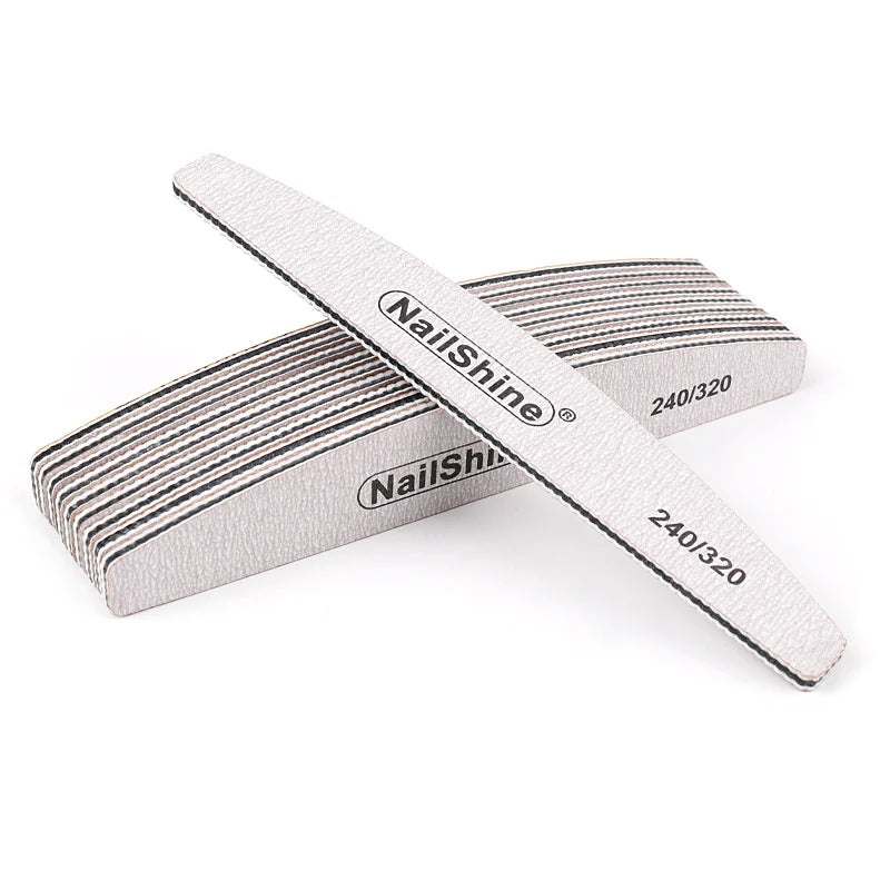 50 pz Lima per unghie in acrilico Forte carta vetrata Blocco tampone per unghie per manicure Lime a ongle 80/100/150/180/240/320 Lime per barche lavabili