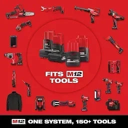 Batteria originale Milwaukee M12 12V 6AH 48-11-2460, caricabatterie M12HB3 M12-18FC 48-11-2402 48-11-2411, batteria per utensili elettrici Milwaukee