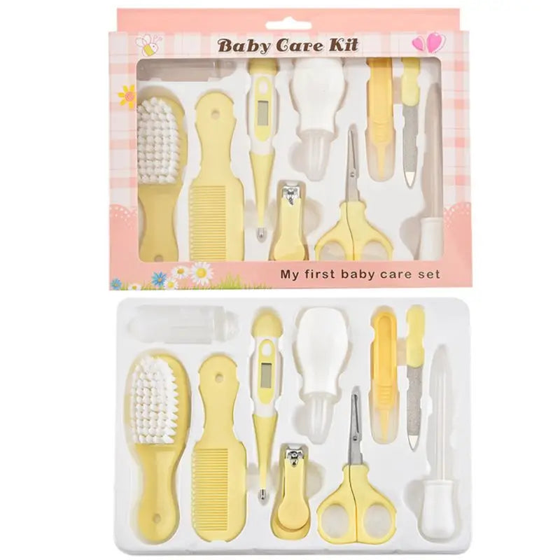 10 Pz/set Kit Assistenza Sanitaria Per Bambini Unghie Capelli Assistenza Sanitaria Termometro Spazzola Per Toelettatura Clipper Massaggiagengive Spazzolino Da Denti Elementi Essenziali Per Bambini