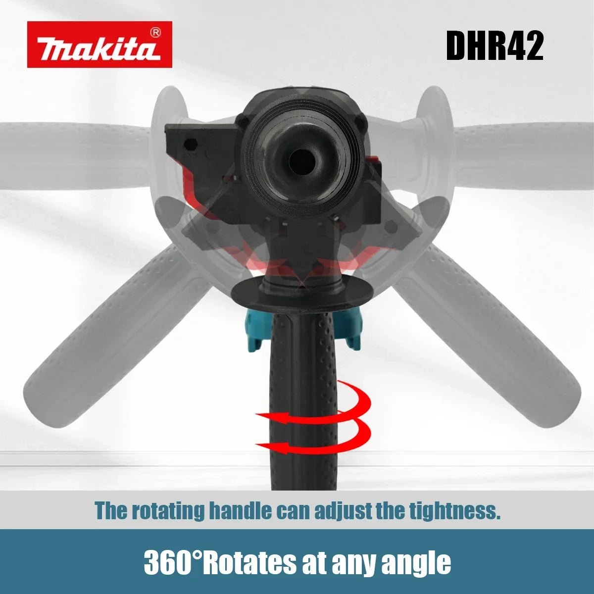 Martello Perforatore Rotativo Cordless Makita DHR242 18V Originale al 100%, Senza Spazzole, 24mm per Calcestruzzo, 4700 IPM, 3 Modalità, Professionale per Lavori Pesanti