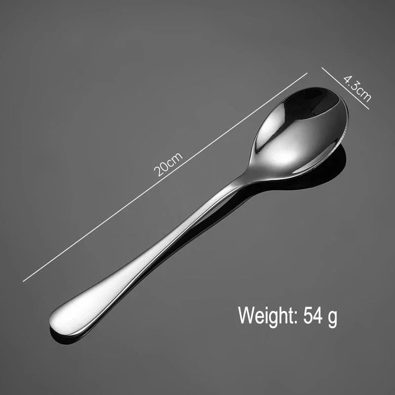 Set di posate da 24 pezzi in acciaio inossidabile, set di stoviglie, cucchiaio e forchetta, coltello, forchetta, cucchiaio da dessert, cucchiaio da tè