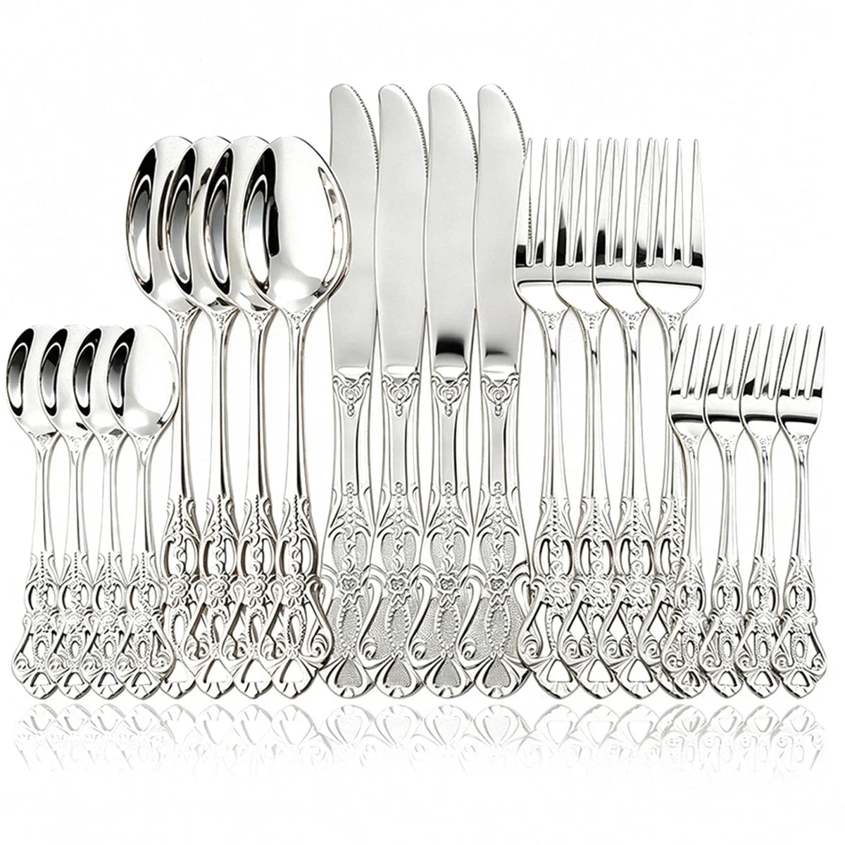 Set di posate da 20 pezzi in acciaio inossidabile color oro rosa, coltello, forchetta, cucchiaio, posate da tavola, stoviglie da cucina