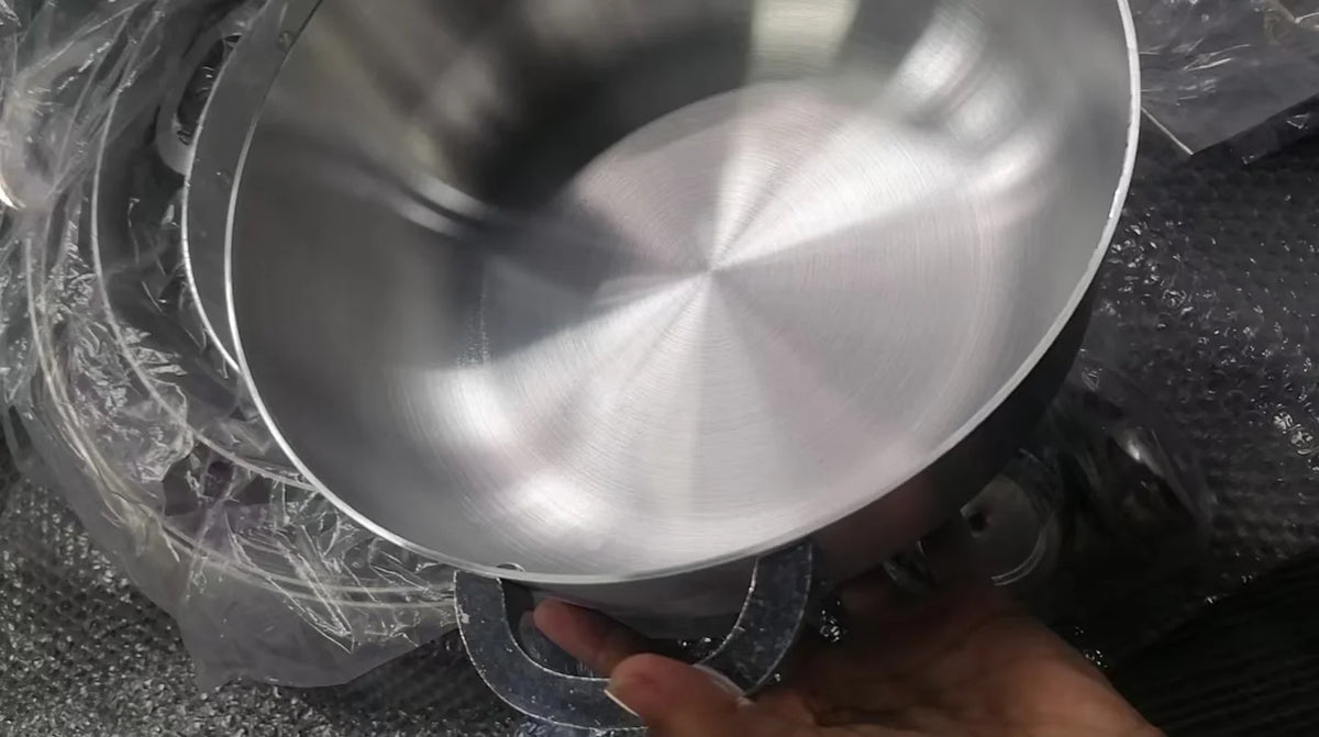 Set di 6 pentole in alluminio rinforzato, utensili da cucina di alta qualità con coperchi, pentole antiaderenti per zuppe e salse, ideali per la cucina di casa.