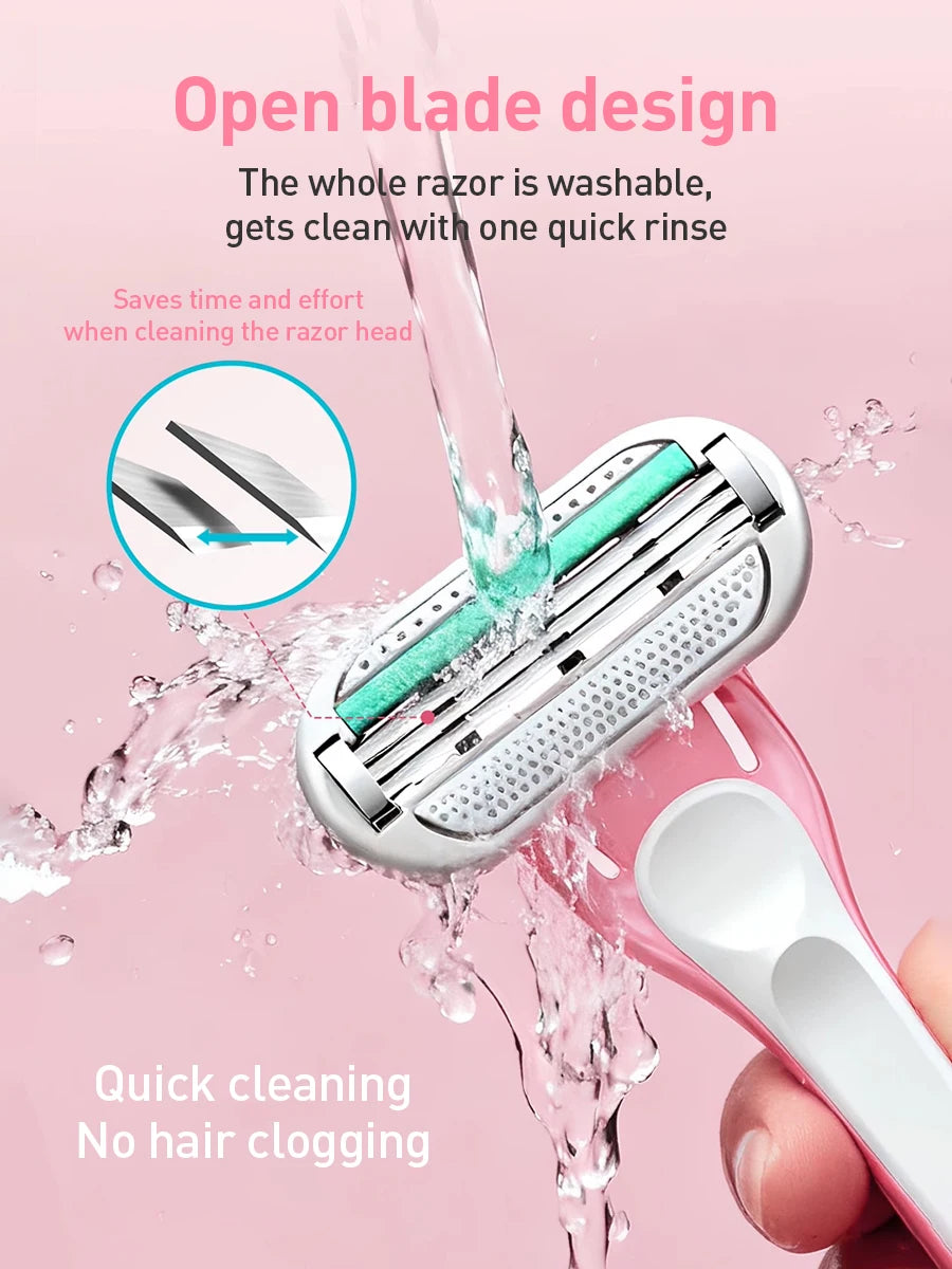 Rasoio Gillette Venus Tropical Mini Rosa con Striscia Lubrificante CloudSense e 3 Lame Flottanti per una Rasatura Liscia (1 Pezzo)