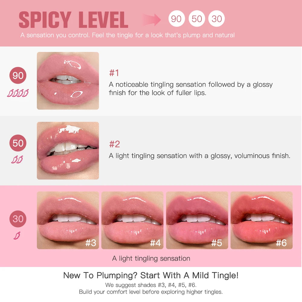 Lakerain Lip Plumper Idratazione profonda Nutrimento a lunga durata Lucentezza lucida Finitura voluminosa Liquido idratante per labbra