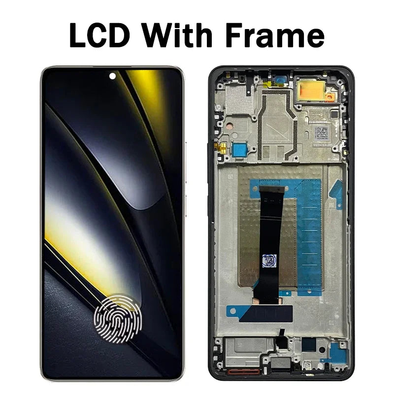 Nuovo Display AMOLED da 6.67" per Xiaomi Poco F6 LCD 24069PC21G, Schermo Touch con Digitalizzatore e Cornice per Xiaomi Poco F6