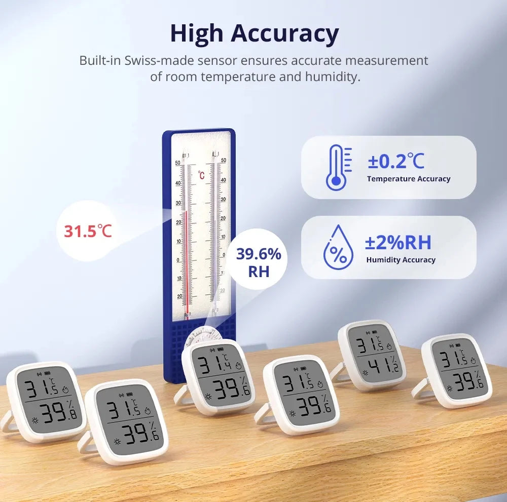 SONOFF SNZB 02D Zigbee Sensore di Umidità di Temperatura SNZB-02D con Schermo LCD per EWeLink SONOFF ZigBee Bridge Alexa Alice
