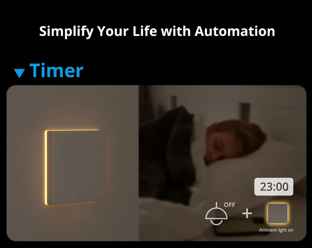Sonoff TX Ultimate SONOFF T5 86 Interruttore da parete Sonoff Accesso completamente touch Bordo luminoso a LED Telecomando multi-sensorio tramite EWeLink