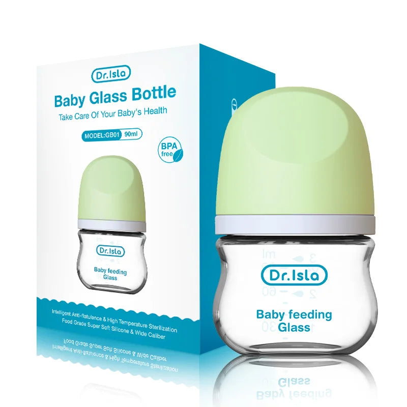 MAMIJOY Biberon anti-stocar Bottiglie di vetro per neonati 90/160ML Biberon per latte anti-flatulenza Infantile BPA gratuito 0-3 mesi