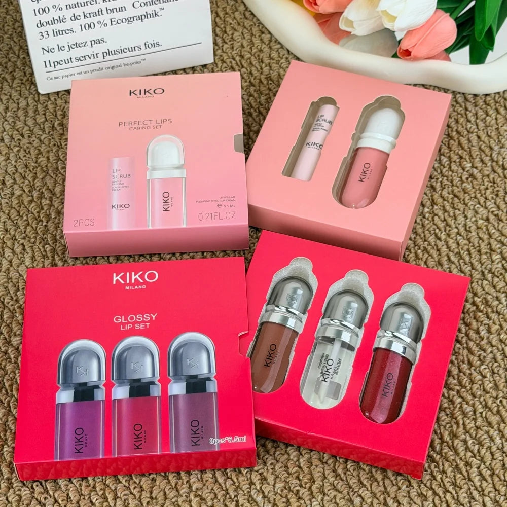 Gloss e scrub labbra KIKO Milano, varianti set