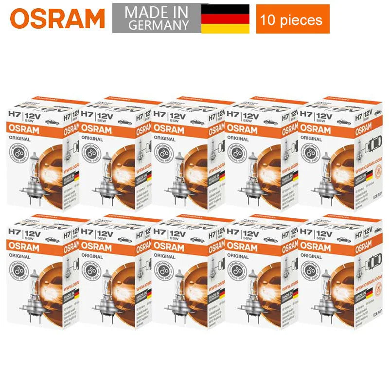 OSRAM 10 pz H4 H7 H11 HB3 HB4 Lampada Originale 3200 K Luce Frontale H8 H9 H16 9005 9006 Lampade Auto Lampadine Alogene Made in Germany USA