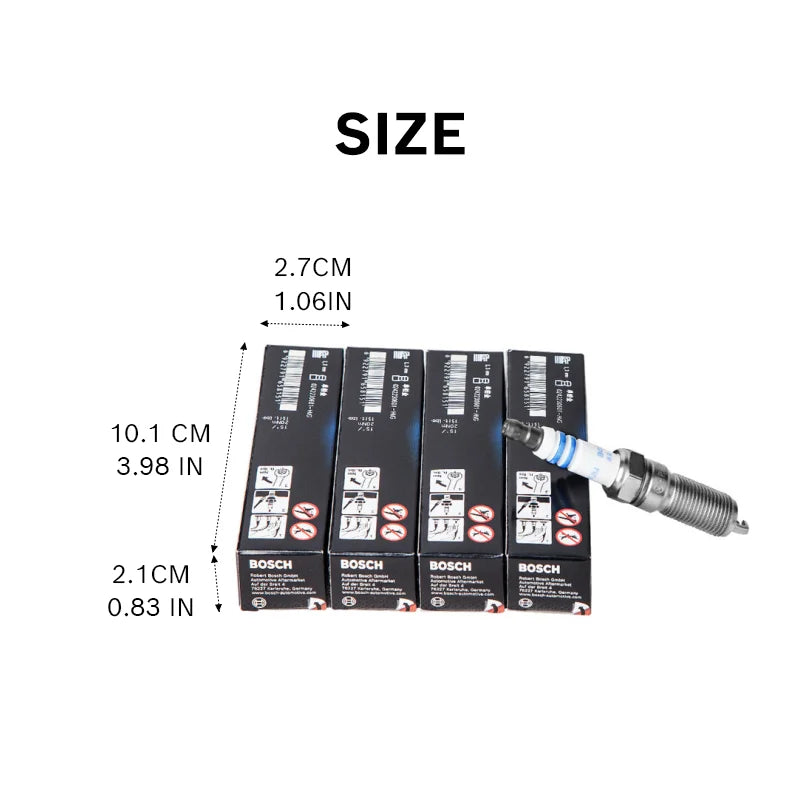 4 candele Bosch Single Platinum HR8NPP302 per Mazda3/5/6/8 CX-7, Ford Focus Mk2 Hatchback Estate Mondeo, Mk4 Saloon