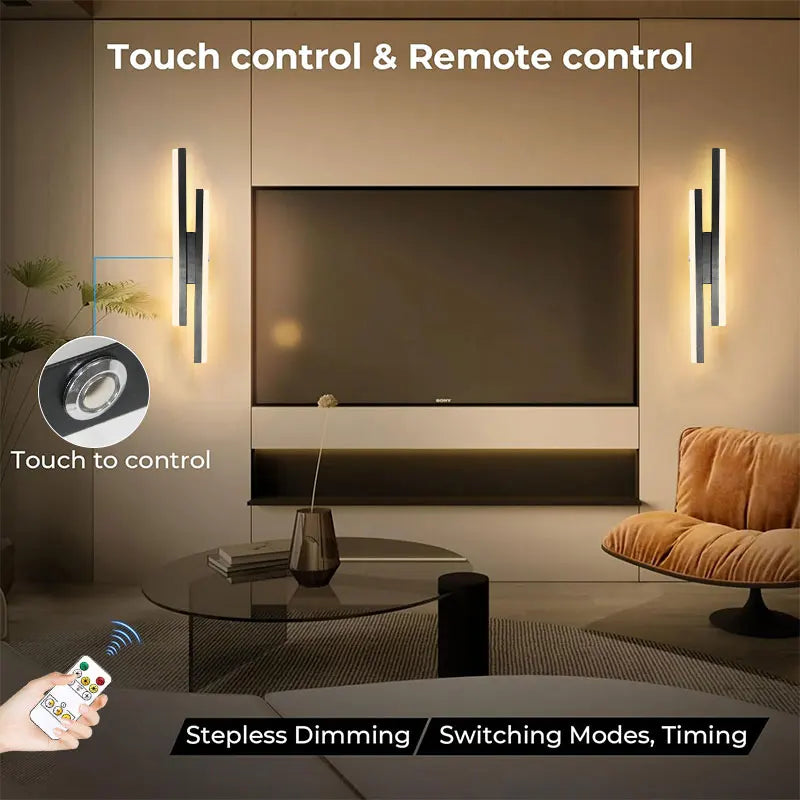 Lampade da Parete a Batteria da 5200mAh, Senza Fili, Ricaricabili, LED per Quadri, Interruttore Touch, Dimmerabili, 3CCT, USB, Telecomando
