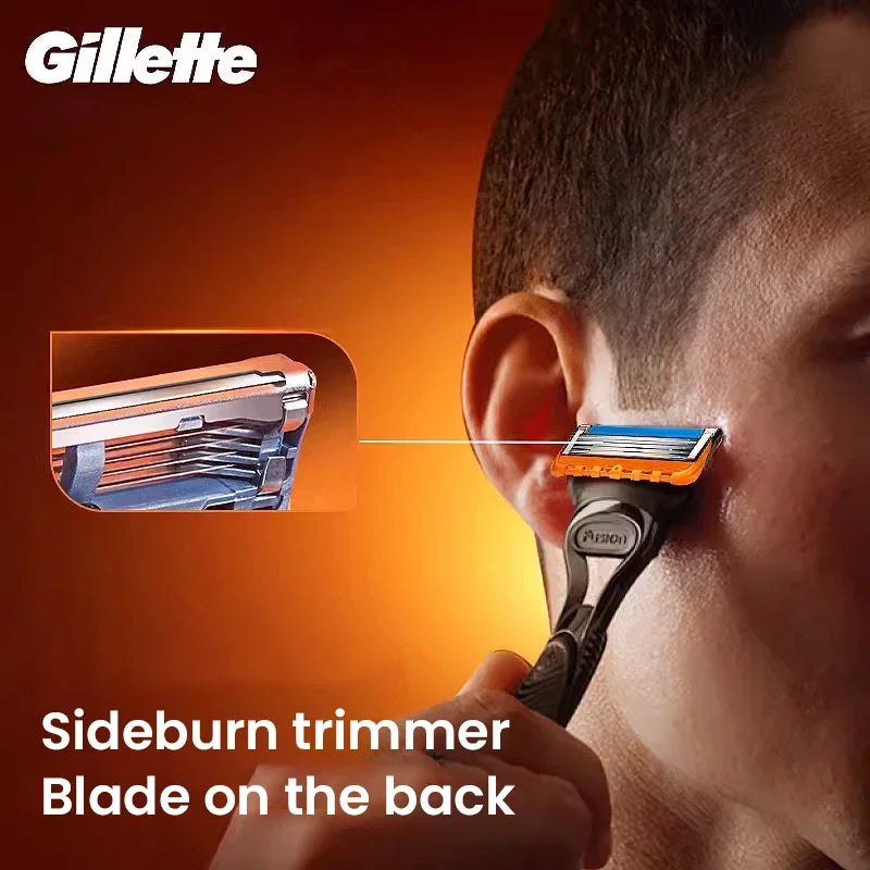 Rasoio di Sicurezza Manuale Gillette Fusion 5 per Uomo con Lame di Ricambio a 5 Strati