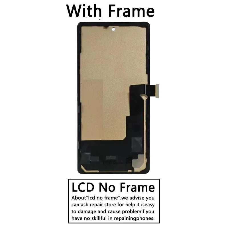 Schermo TFT per Google Pixel 6A, Display LCD Touch Digitizer per Pixel 6a GX7AS GB62Z G1AZG GB17L LCD con Cornice