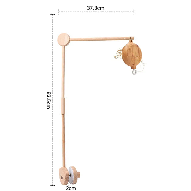 Carillon girevole per neonati Culla Imitazione Colore legno Appeso Sonaglio Bambino Lenitivo Giocattoli musicali 0-12 mesi Regalo per bambini